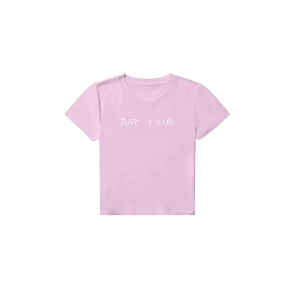 Just A Girl Crop - Pink