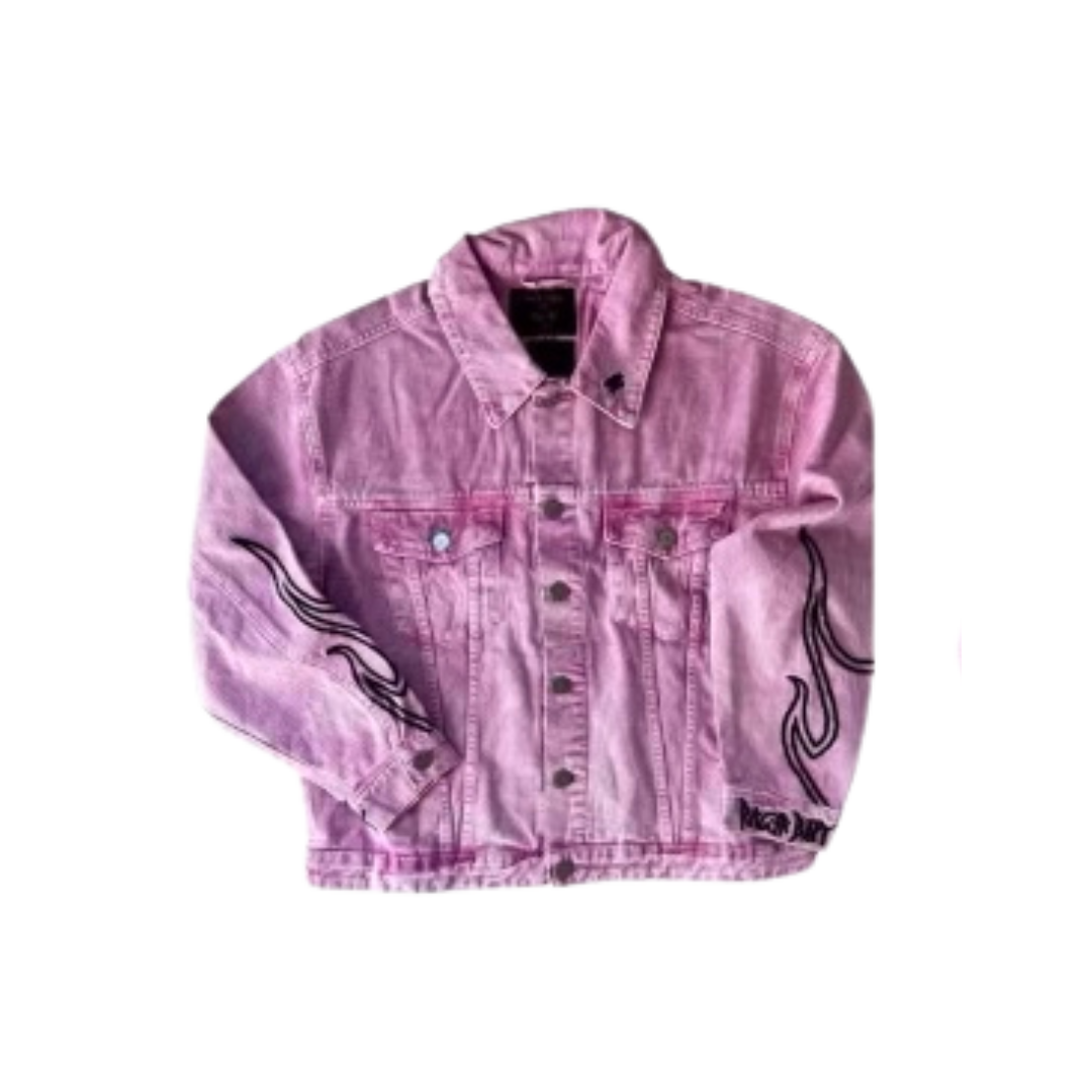 RB Flame Denim Jacket (PINK)
