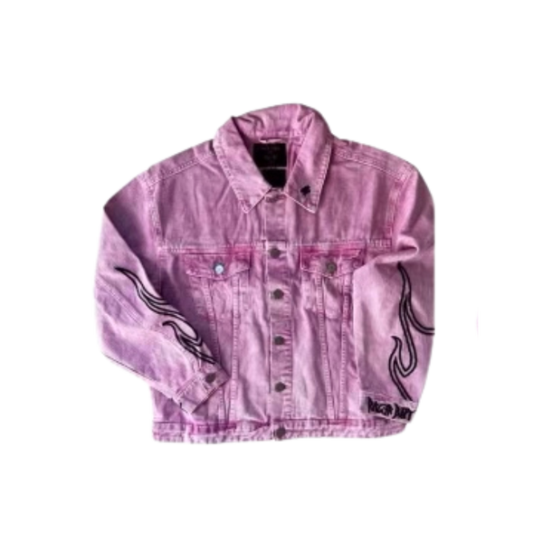 RB Flame Denim Jacket (PINK)