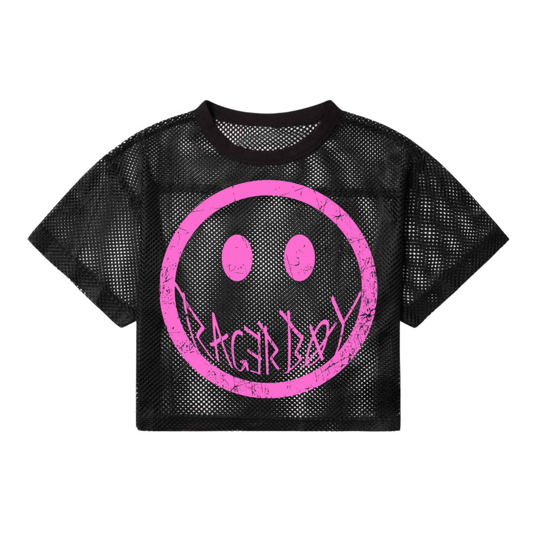 RB Mesh Shirt -  Black w/Pink