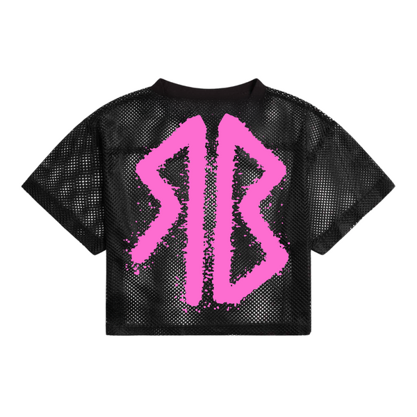 RB Mesh Shirt -  Black w/Pink