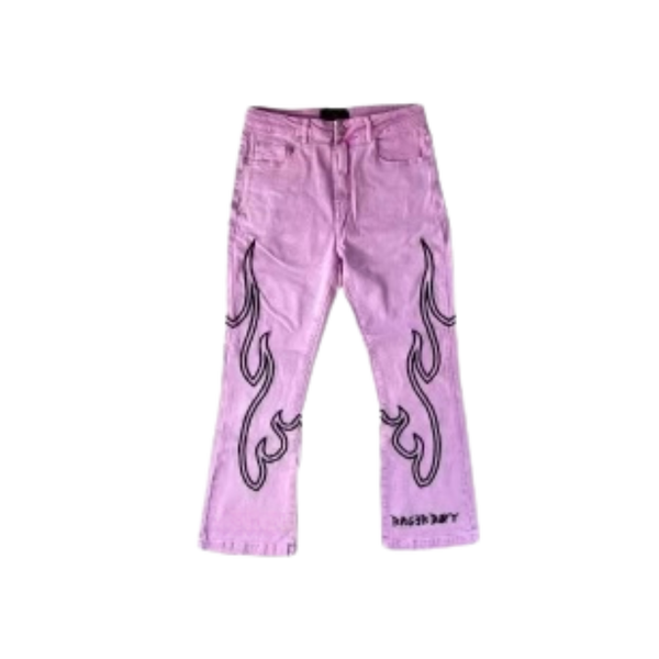 RB Flame Denim Pants (Pink)